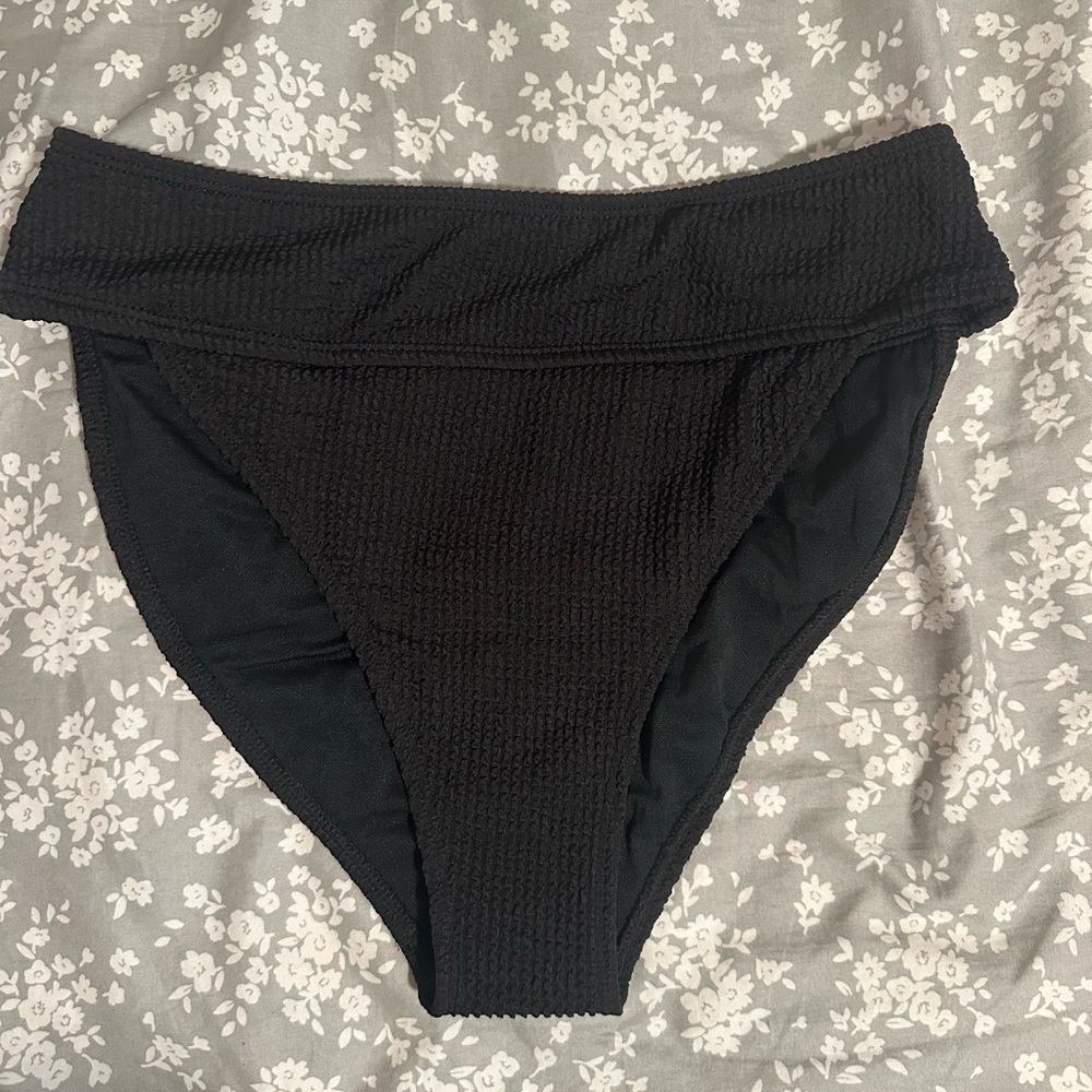 Pink Lily Black Women's High-Waisted Swim Bottom